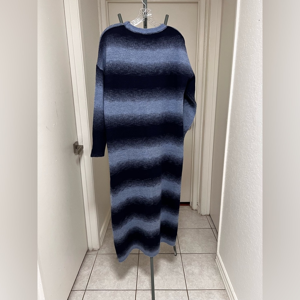 Mango Navy and Light Blue Knit dress - Picture 5 of 6